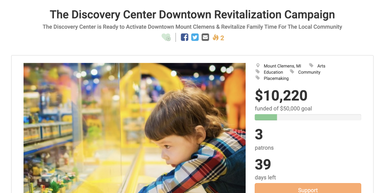 Crowdfunding campaign launched for ‘Discovery Center’ project in Mount Clemens